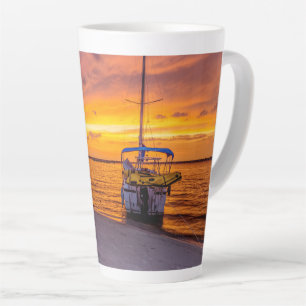 Tasse Latte Coucher de soleil de feu de la Floride de Navarre