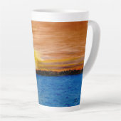 Tasse Latte Coucher de soleil du comté de Door (Angle droit)
