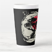 Tasse Latte Coucher de soleil japonais Bonsai Art (Devant)