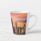 Tasse Latte Coucher de soleil profond Chicago (Droite)