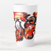 Tasse Latte Coucher de soleil renard automne (Devant)