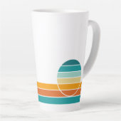 Tasse Latte Coucher de soleil rétro 70 (Angle droit)