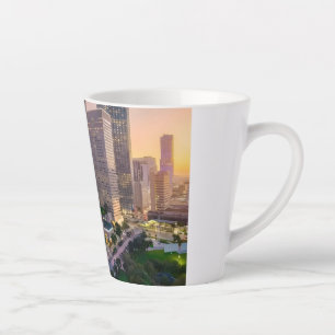 Tasse Latte Coucher de soleil sur la ligne d'horizon de Miami