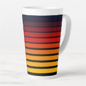 Tasse Latte Coucher du soleil (Angle droit)