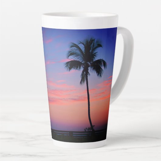 Tasse Latte Coucher du soleil de latte (Angle droit)