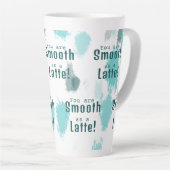 Tasse Latte Couleur Abstraite customisée Bleu, Gris, Vert (Angle droit)