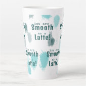 Tasse Latte Couleur Abstraite customisée Bleu, Gris, Vert (Devant)