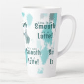 Tasse Latte Couleur Abstraite customisée Bleu, Gris, Vert (Droite)