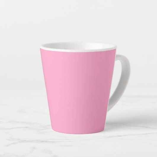 Tasse Latte Couleur carnation rose solide | Classique | Élégan (Angle droit)