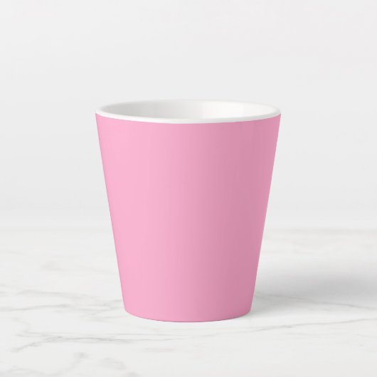 Tasse Latte Couleur carnation rose solide | Classique | Élégan (Devant)