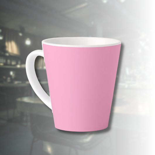 Tasse Latte Couleur carnation rose solide | Classique | Élégan