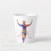 Tasse Latte Couleur d'aquarelle (Devant)