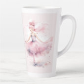 Tasse Latte Couleur d'aquarelle rose pâle pour Noël (Droite)