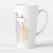 Tasse Latte Couleur d'eau douce Pastel Citrouille Donner Merci (Droite)