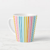Tasse Latte Couleur été arc-en-ciel rayures (Angle gauche)