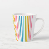 Tasse Latte Couleur été arc-en-ciel rayures (Droite)