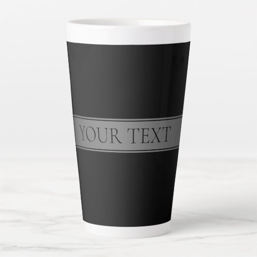 Tasse Latte Couleur modifiable de bande de dégradé simple et é (Devant)