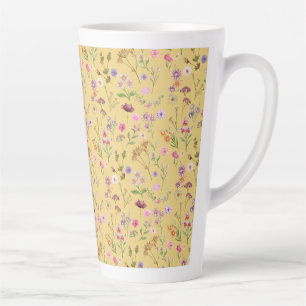 Tasse Latte couleur motif-rose, pourpre, vert-vert