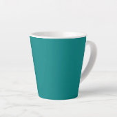 Tasse Latte Couleur solide turquoise | Classique | Élégant (Angle droit)