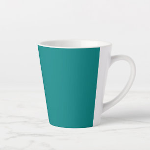 Tasse Latte Couleur solide turquoise Classique Élégant