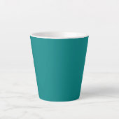 Tasse Latte Couleur solide turquoise | Classique | Élégant (Devant)