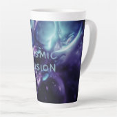 Tasse Latte Couleur violette de l'illusion céleste (Angle droit)