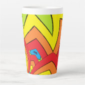 Tasse Latte Couleurs arc-en-ciel (Devant)
