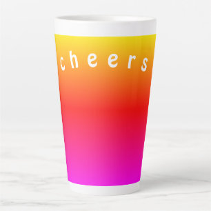 Tasse Latte Couleurs arc-en-ciel en latte colorée - Bravo