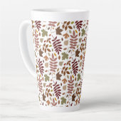 Tasse Latte Couleurs d'automne du Motif rpt Feuille déchiré su (Angle gauche)