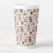 Tasse Latte Couleurs d'automne du Motif rpt Feuille déchiré su (Devant)