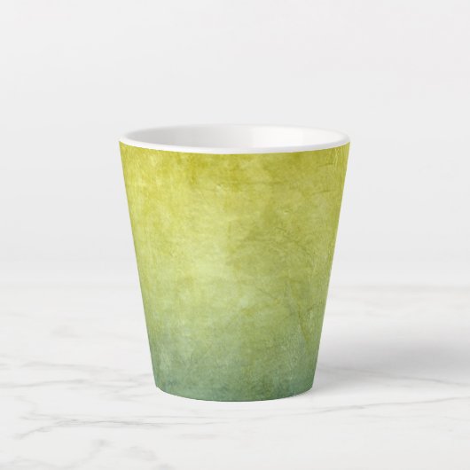 Tasse Latte Couleurs de Grunge - Jaune & Bleu (Devant)