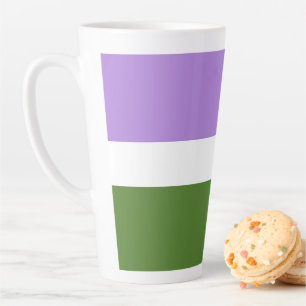 Tasse Latte Couleurs du drapeau de fierté genderqueer de Slipp
