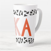 Tasse Latte Couleurs Fika Noir (Angle droit)