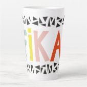 Tasse Latte Couleurs Fika Noir (Devant)