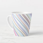 Tasse Latte Couleurs pastel ondulées (Angle gauche)