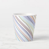 Tasse Latte Couleurs pastel ondulées (Devant)
