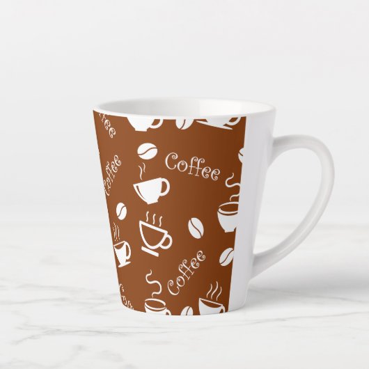 Tasse Latte Coupe avec motif café (Droite)