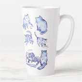 Tasse Latte Coupe Blue Cat (Droite)