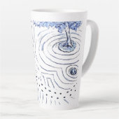 Tasse Latte Coupe Blue Cat Zen (Angle droit)