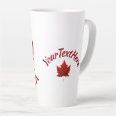 Tasse Latte Coupe Canada Musiques Custom Canada Maple Leaf Sou (Angle droit)