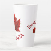 Tasse Latte Coupe Canada Musiques Custom Canada Maple Leaf Sou (Devant)