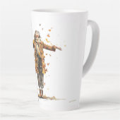 Tasse Latte coupe de fille d'automne (Angle droit)