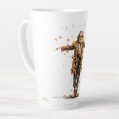Tasse Latte coupe de fille d'automne (Angle gauche)