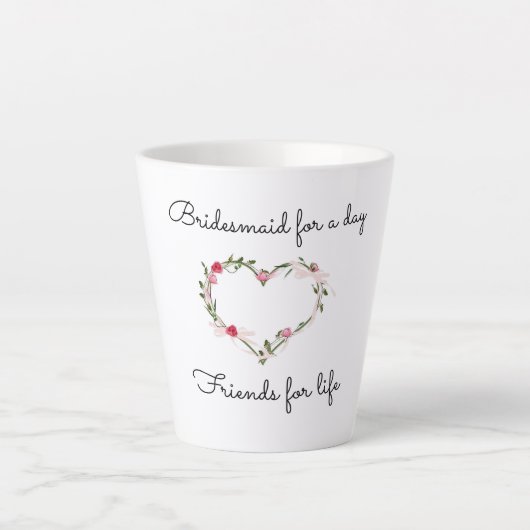 Tasse Latte Coupe de latte de la servante de Bridesmaid (Devant)
