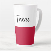 Tasse Latte Coupe de latte du drapeau du Texas (Angle droit)