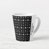 Tasse Latte Coupe de neige mûre Noir Blanc Nom du bloc de coul (Angle droit)