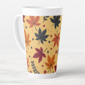 Tasse Latte Coupe d'érable d'automne (Angle gauche)