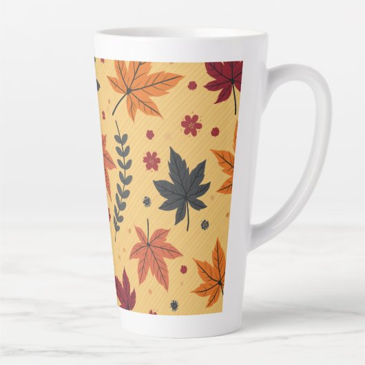 Tasse Latte Coupe d'érable d'automne (Droite)
