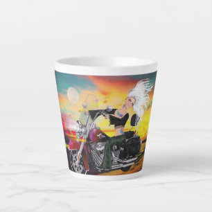 Tasse Latte Coupe en latte moto Imaginaire Babe