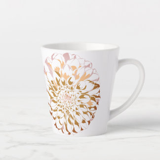 Tasse Latte Coupe florale dahlia
